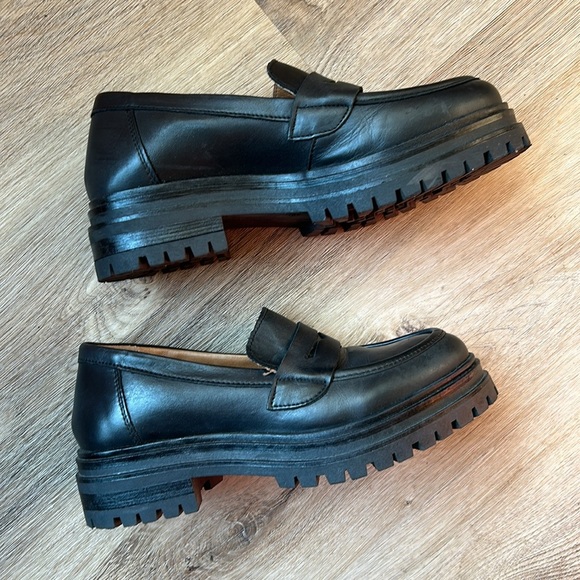 Miz Mooz Legend Black Leather Chunky Platform Loafer size 38 (7.5 or 8) - Picture 6 of 13